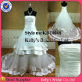 Vestido de boda sin tirantes blanco llano caliente de la venta del nuevo modelo 2014 Vestido de boda sin mangas blanco de Manfacturer del vestido de boda de Egipto